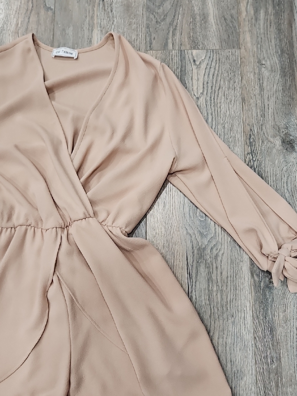 Soft Taupe Shorts Dress Women's